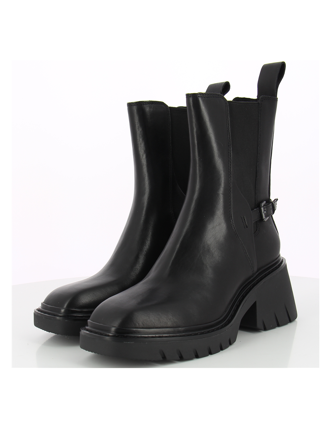 ash bottines chelsea femme oxford cuir noir