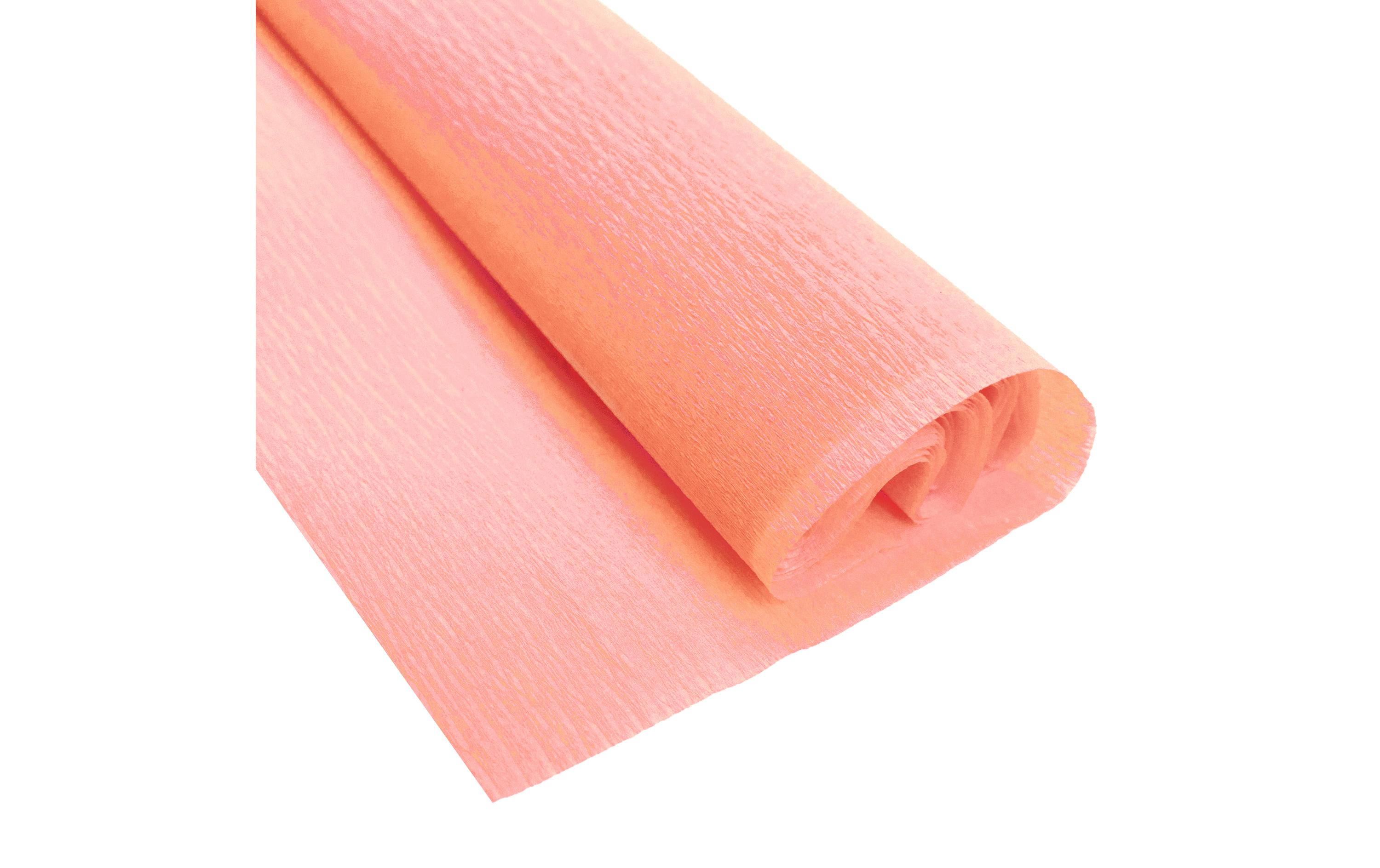 Krepppapier 50 cm x 2.5 m, 32 g/m², LachsBastelkrepp auf der Rolle