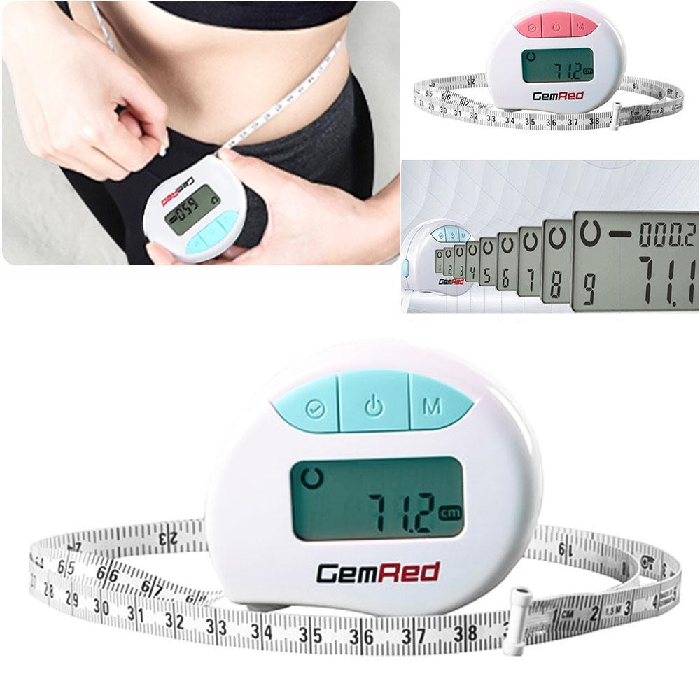 (150cm) Digitales Körper Massband in Zentimeter   LED Anzeige (inkl. 1x CR2032 Batterie) - Weiss
