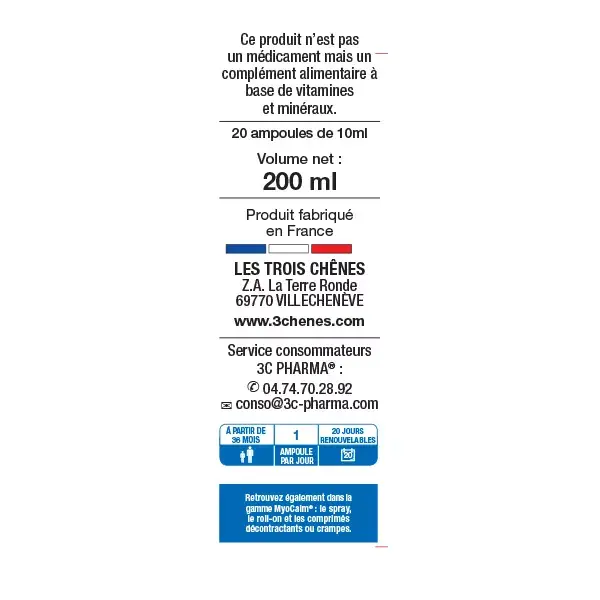 3C Pharma Myocalm Muscle Balance 20 ampolas