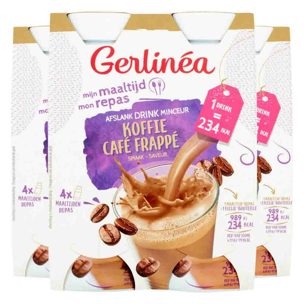 3x Gerlinea Mijn Maaltijd Afslank Drink Koffie4 x 236 ml