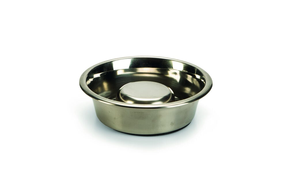 Beeztees Anti-Schrokbak RVS - Voerbak - Zilver - 16 cm