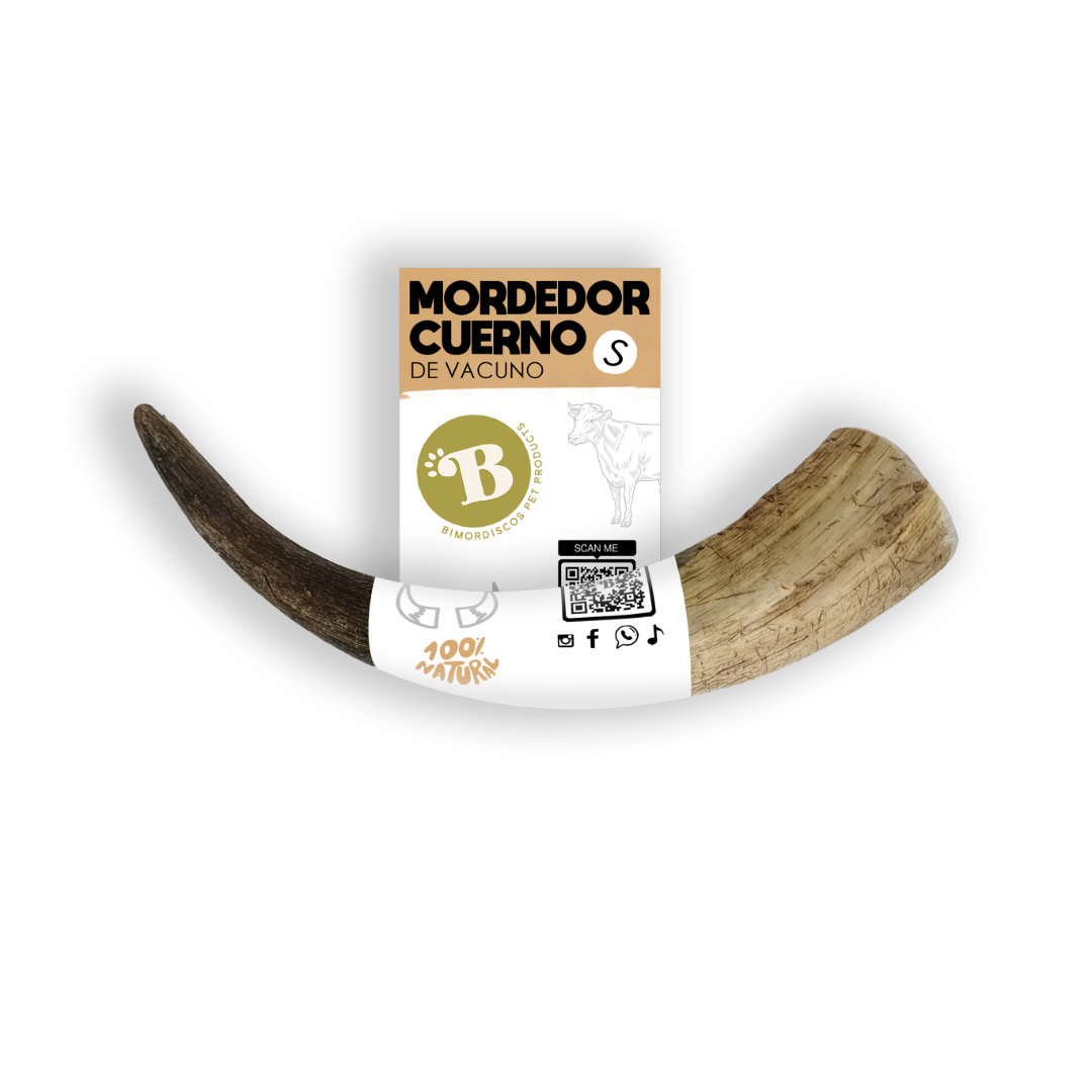 Chifre de vaca/touro BIMORDISCO para cães