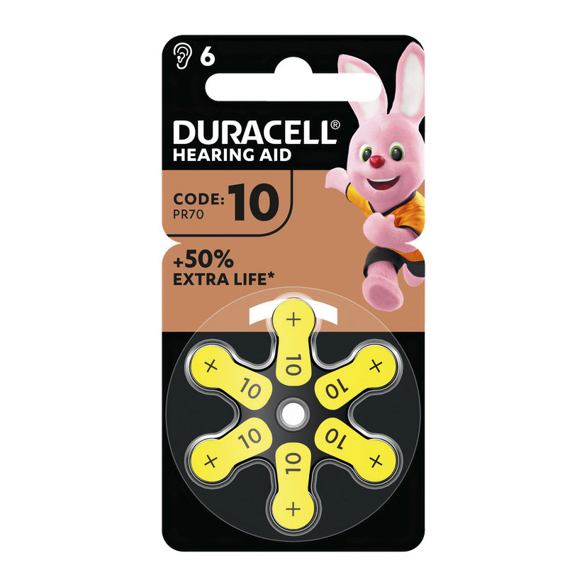 Høreapparatbatterier DA10 6-pk