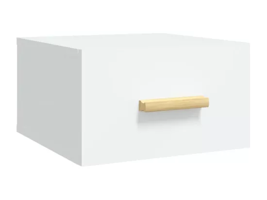 Table de chevet murale blanc 35x35x20 cm
