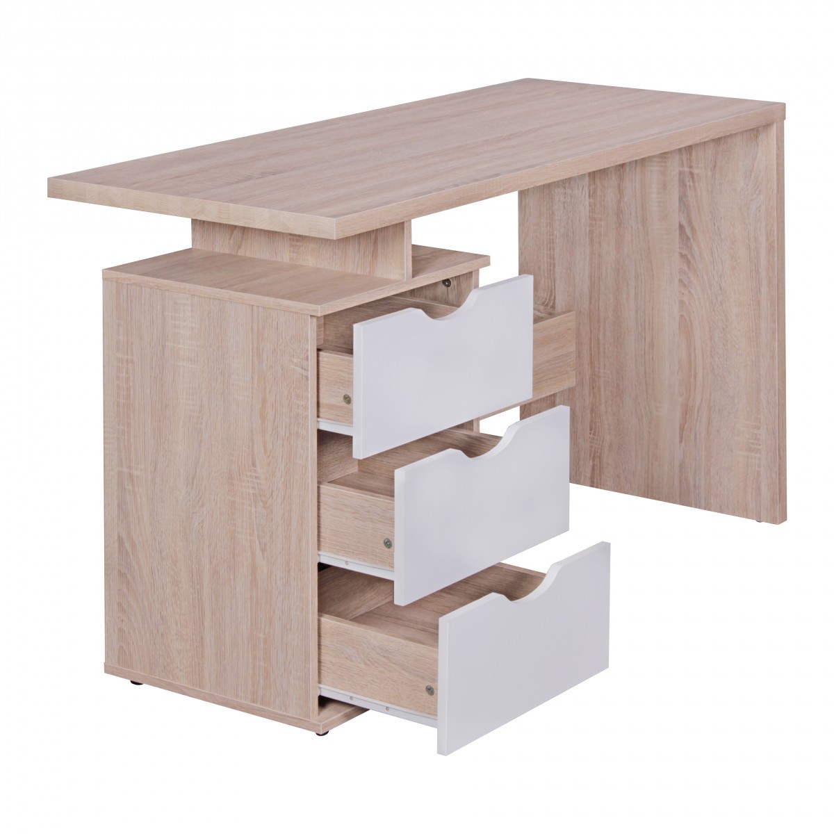 Schreibtisch - Sonoma Eiche-weiß - 120 cm breit
