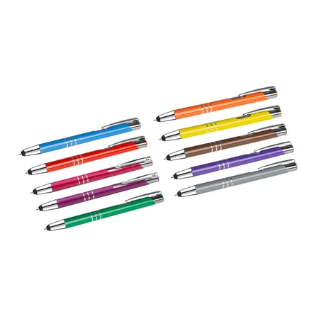 Livepac Office 10 Touchpen Kugelschreiber aus Metall / 10 verschiedene Farben