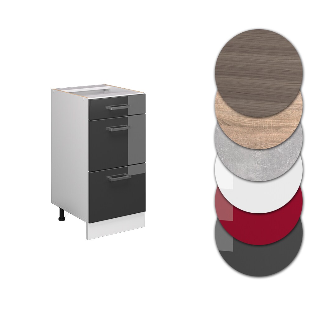 Vicco Schubladenunterschrank Küchenschrank Küchenzeile R-Line 40 cm Weiß Anthrazit Schublade