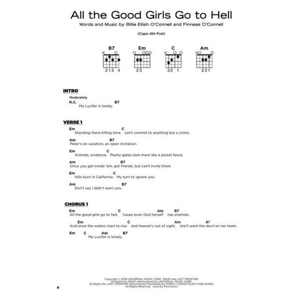 Hal Leonard Really Easy Billie Eilish Guit