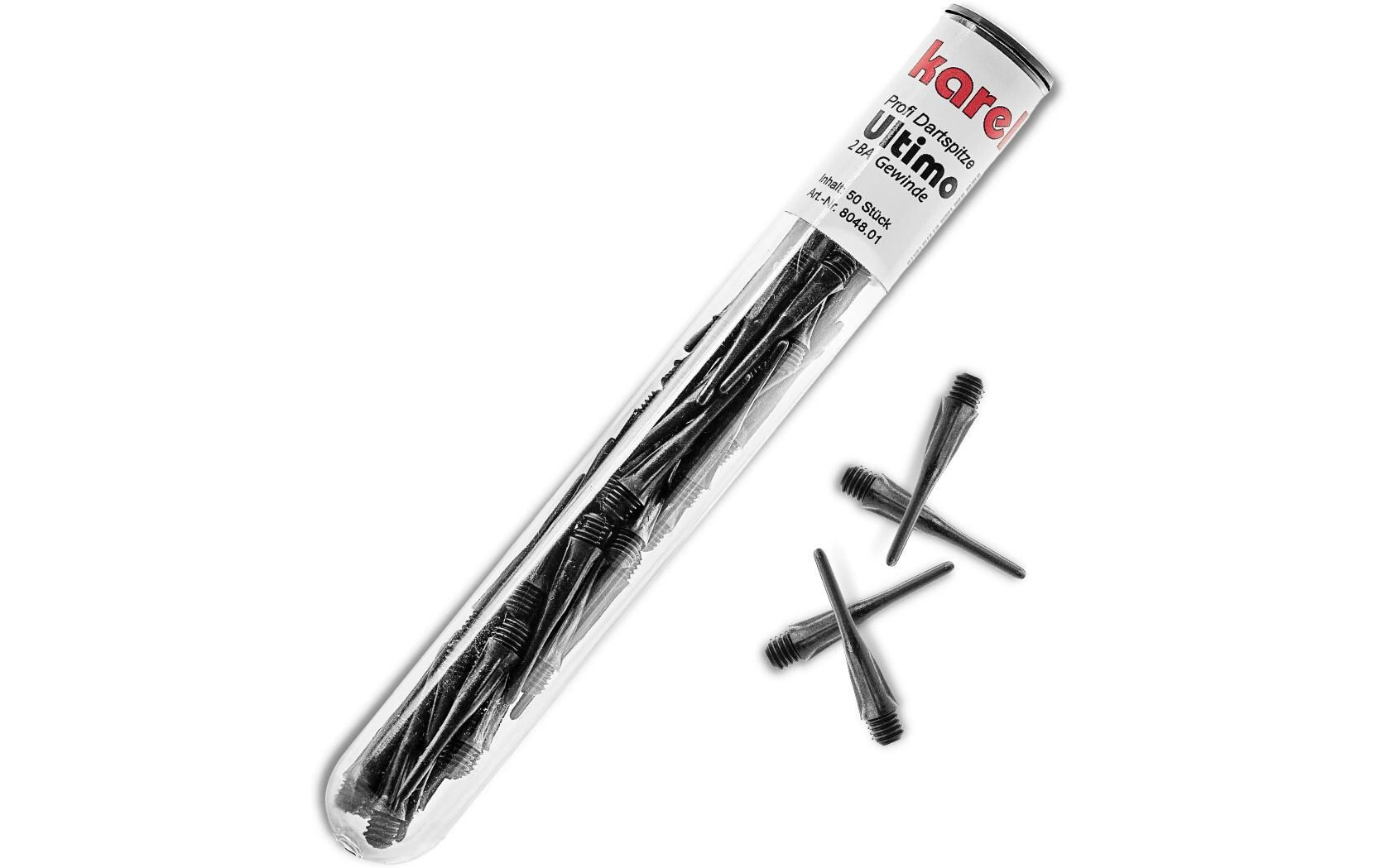 Softspitzen Ultimo 50 Stück – SchwarzSoftdart-Spitzen 2BA Gewinde (4.7 mm)
