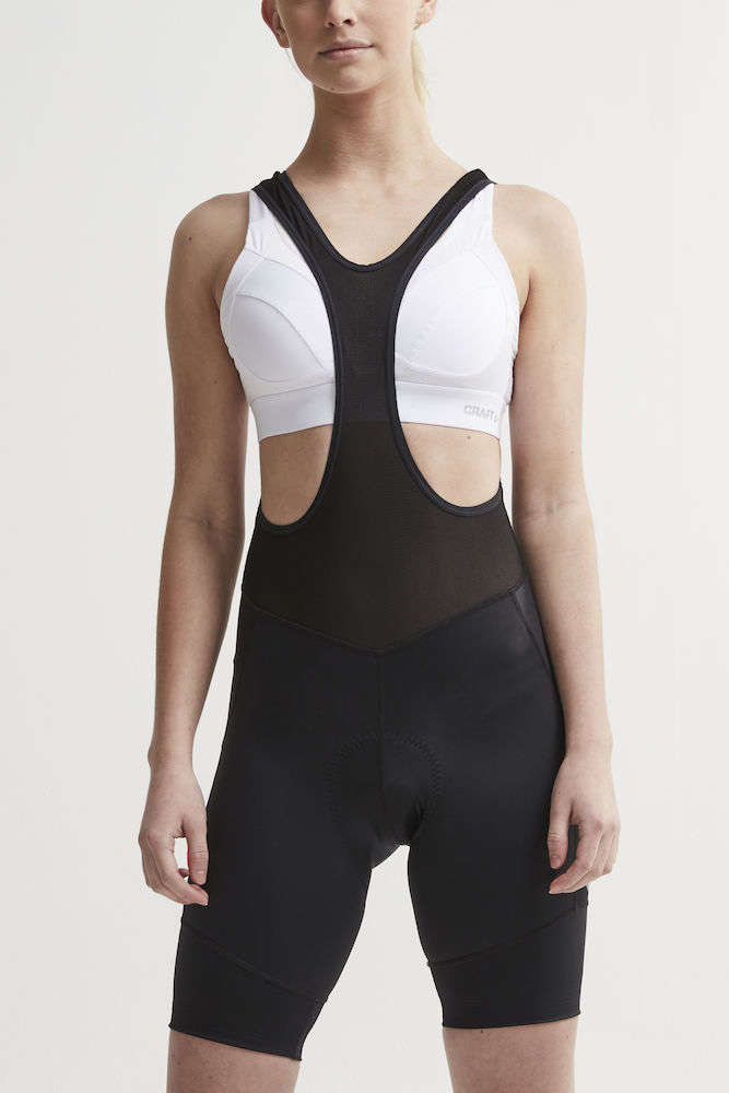 Craft Essence Fietsbroek Kort met Bretels Zwart Dames