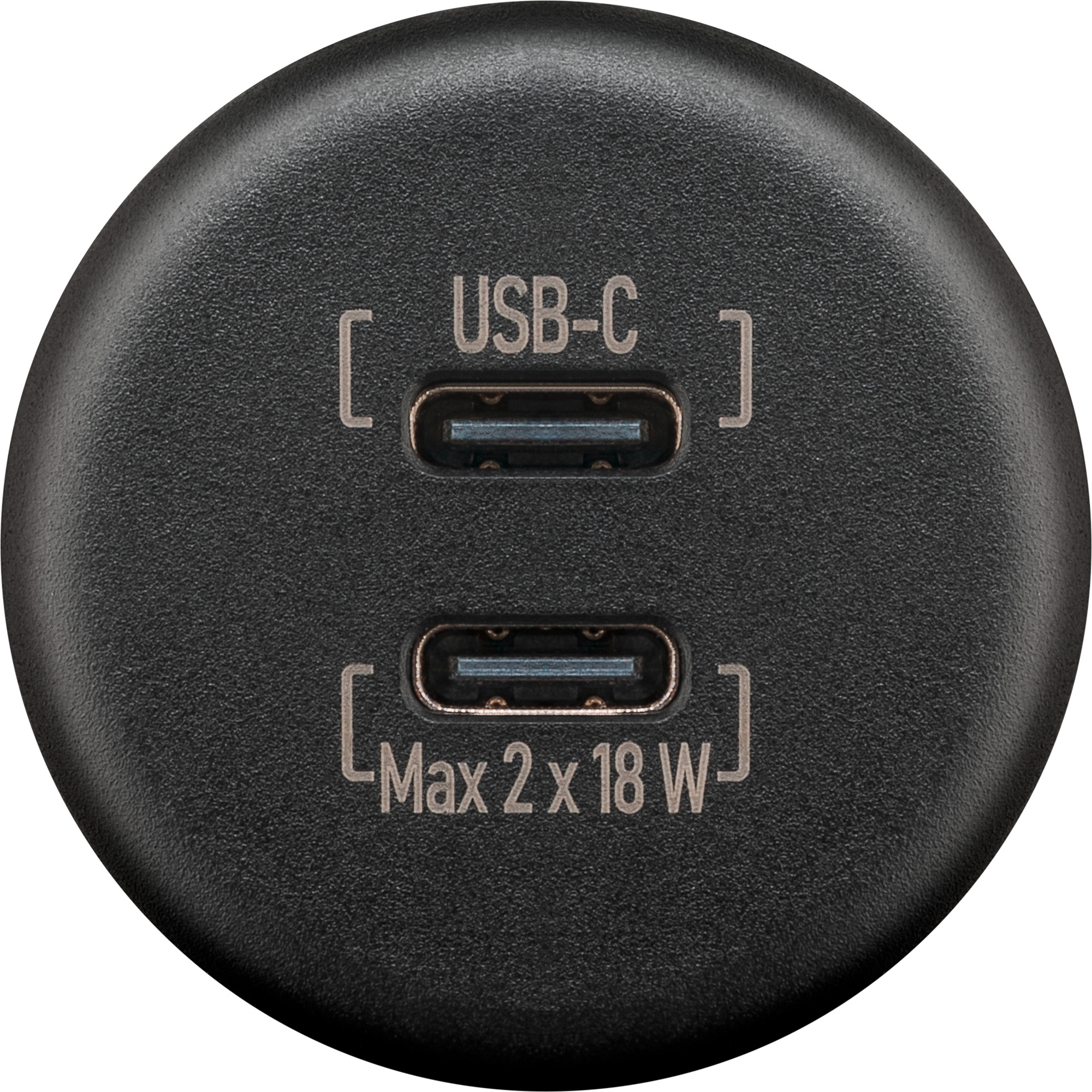 Wentronic Dualer Einbaucharger USB-C anthrazit max. 18 W