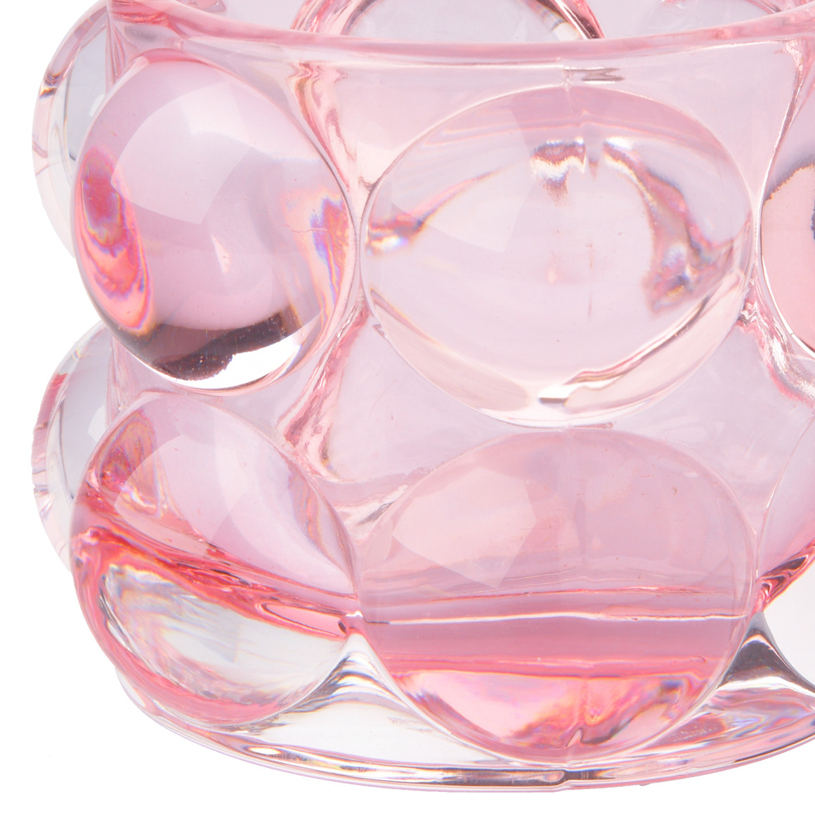 My Home Teelichhalter in Bubble-Optik rosa