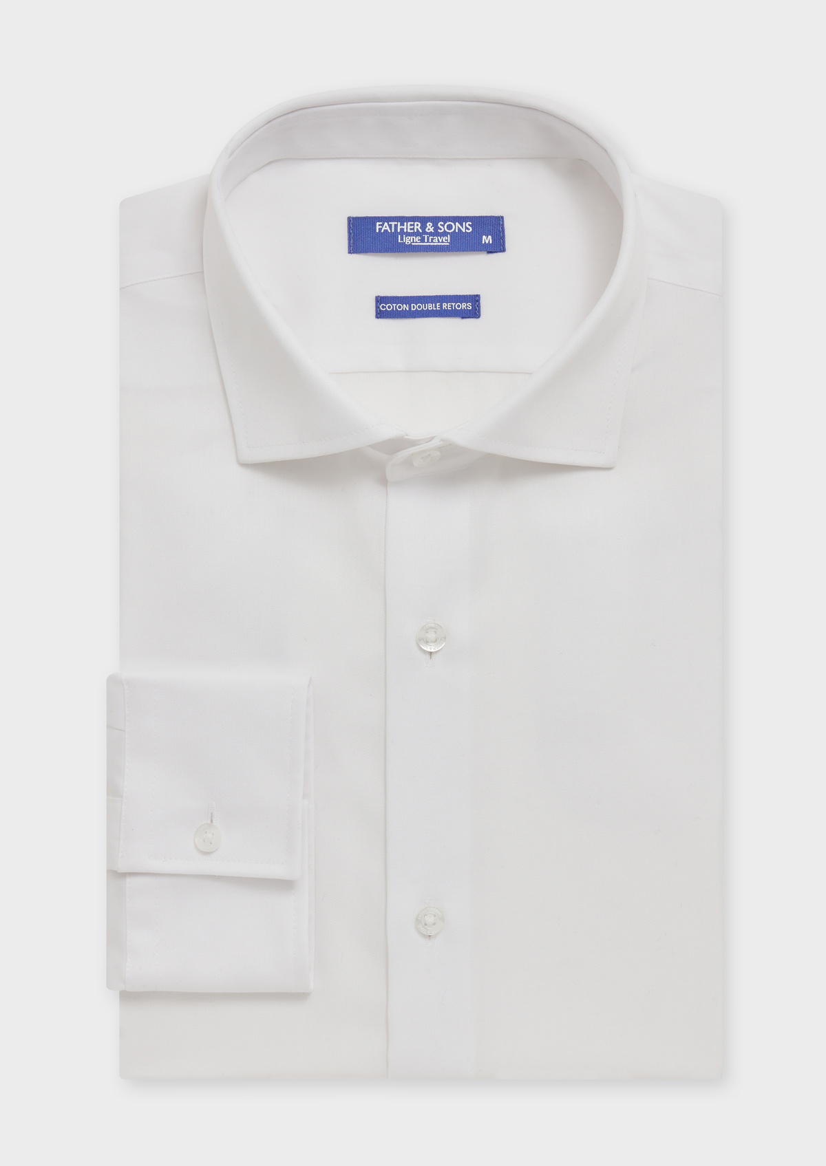 Chemise habillée non-iron Regular en popeline de coton uni blanc