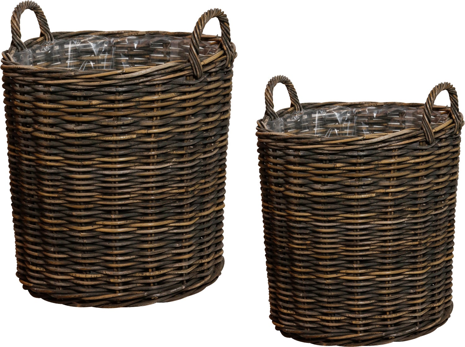 Plantenmand rond zwart D 40 H 40 cm
