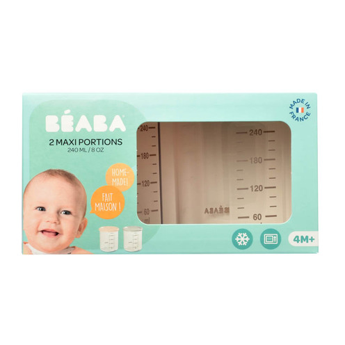 Lot de 2 maxi portions 240ml Nude/Grey - BEABA