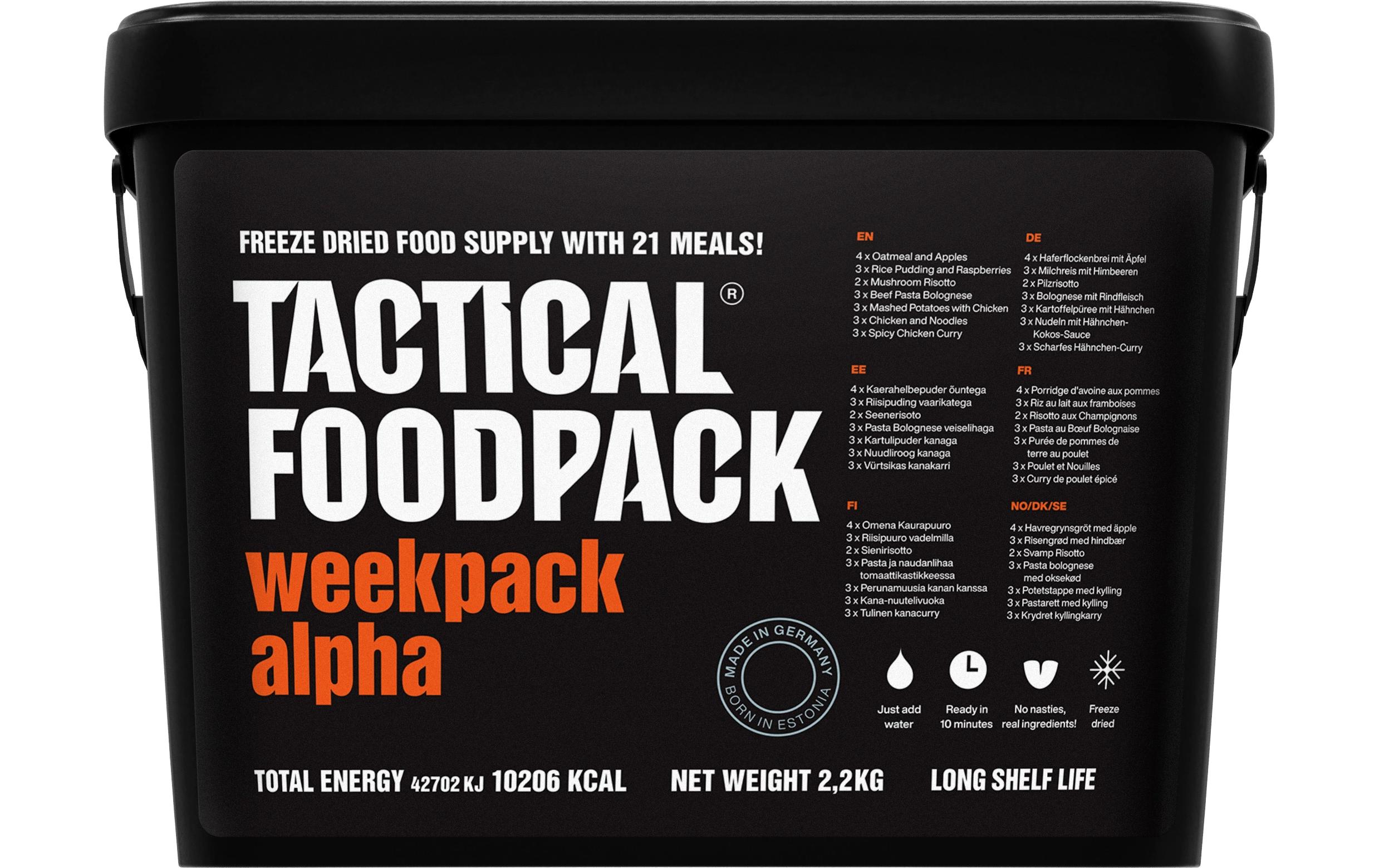 Hauptgericht Week Pack Alpha<br>Combo Pack für 1 Woche Outdoor