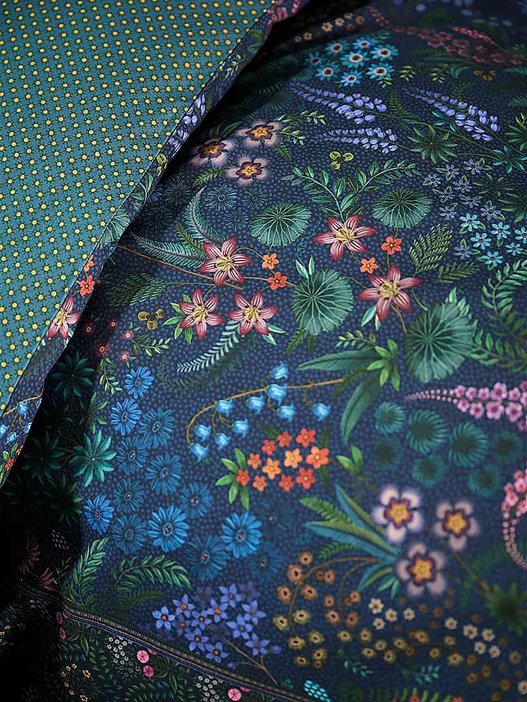 PIP STUDIO Perkal Bettwäsche QUERIDA 70x90cm/140x200cm Dark Blue dunkelblau