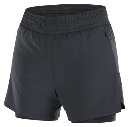 Short 2-en-1 Salomon SHKout Core 4in Noir Femme