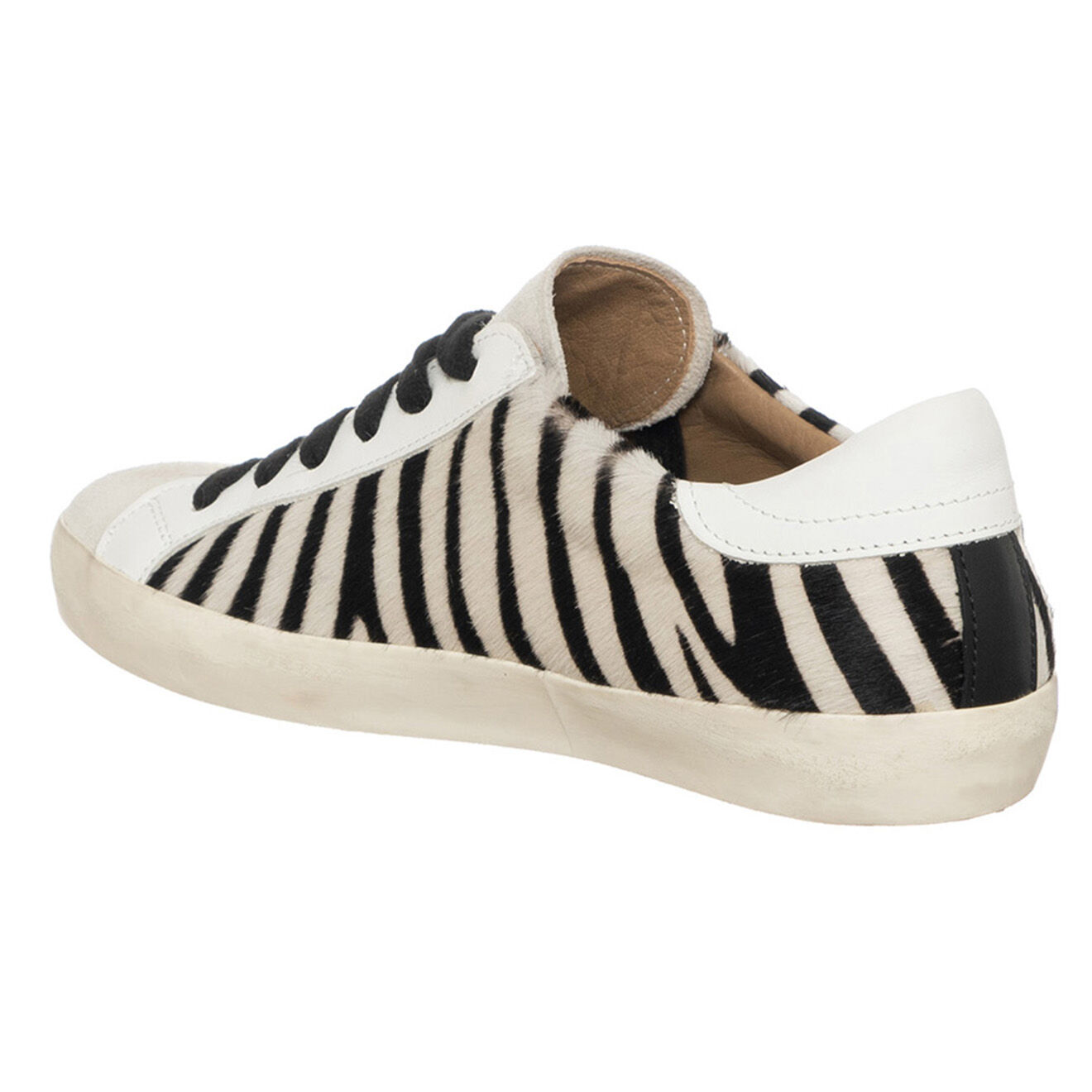 Loretta Pettinari Sneakers en Cuir Varia blanc/noir