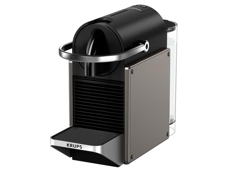 Krups Kaffeemaschine Nespresso Pixie XN306TCH Titan Elegante Kapselmaschine