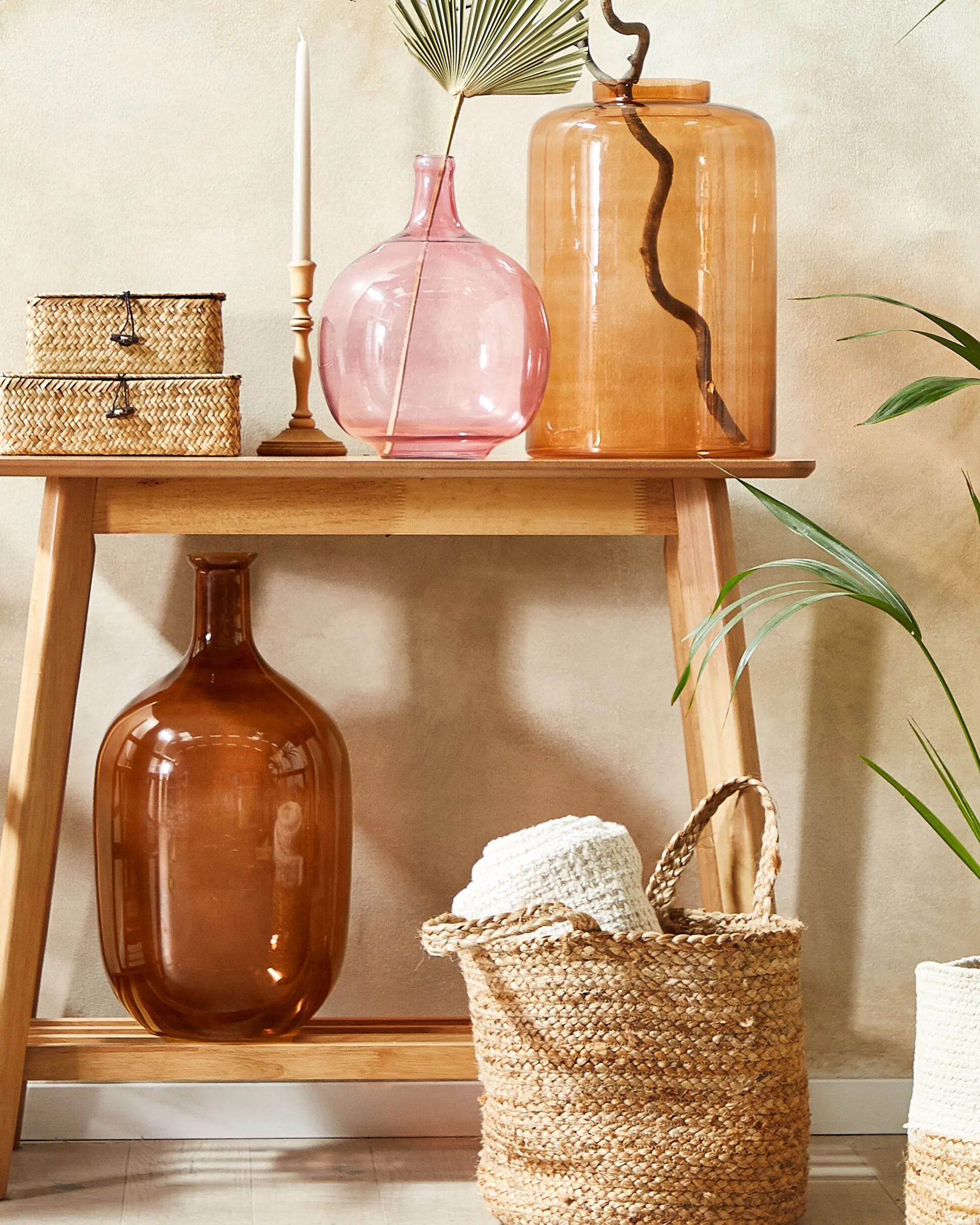 Decoratieve vaas MIRCHI Glas 41 cm Oranje