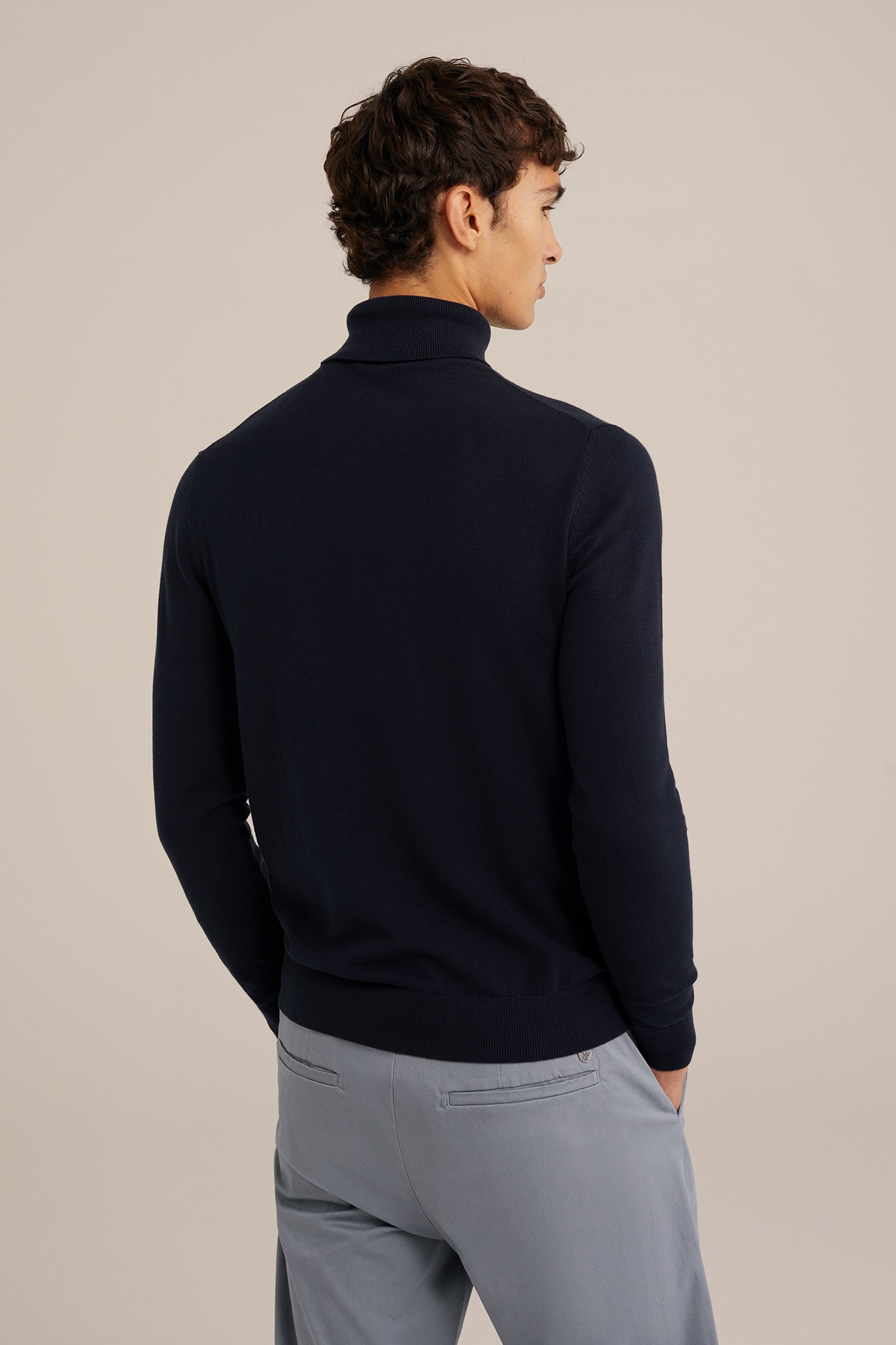 fijngebreide coltrui Fundamentals Donkerblauw