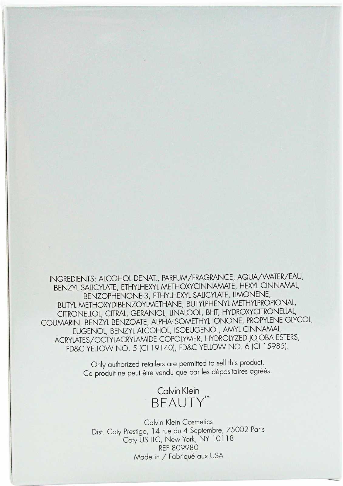 Perfume em spray Calvin Klein Beauty 100ml