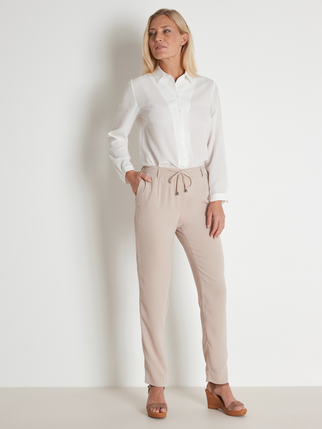 Pantalon en crêpe fluide
