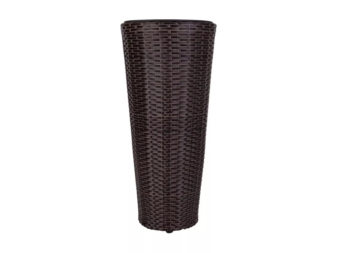 Cache-pot en rotin marron d28x60h