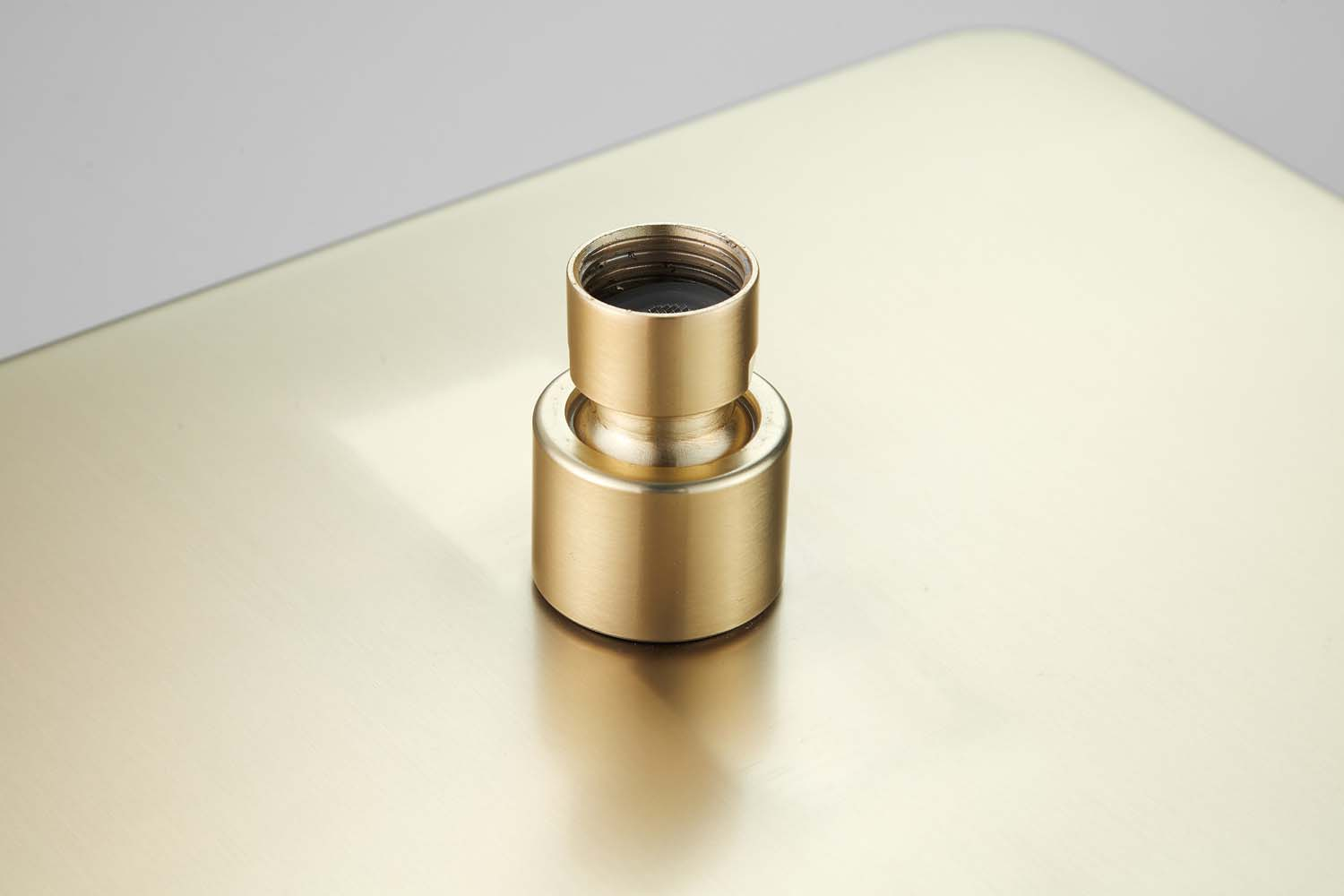 Saniclear Vision rechthoekige douchekop 30x20cm messing geborsteld - goud mat