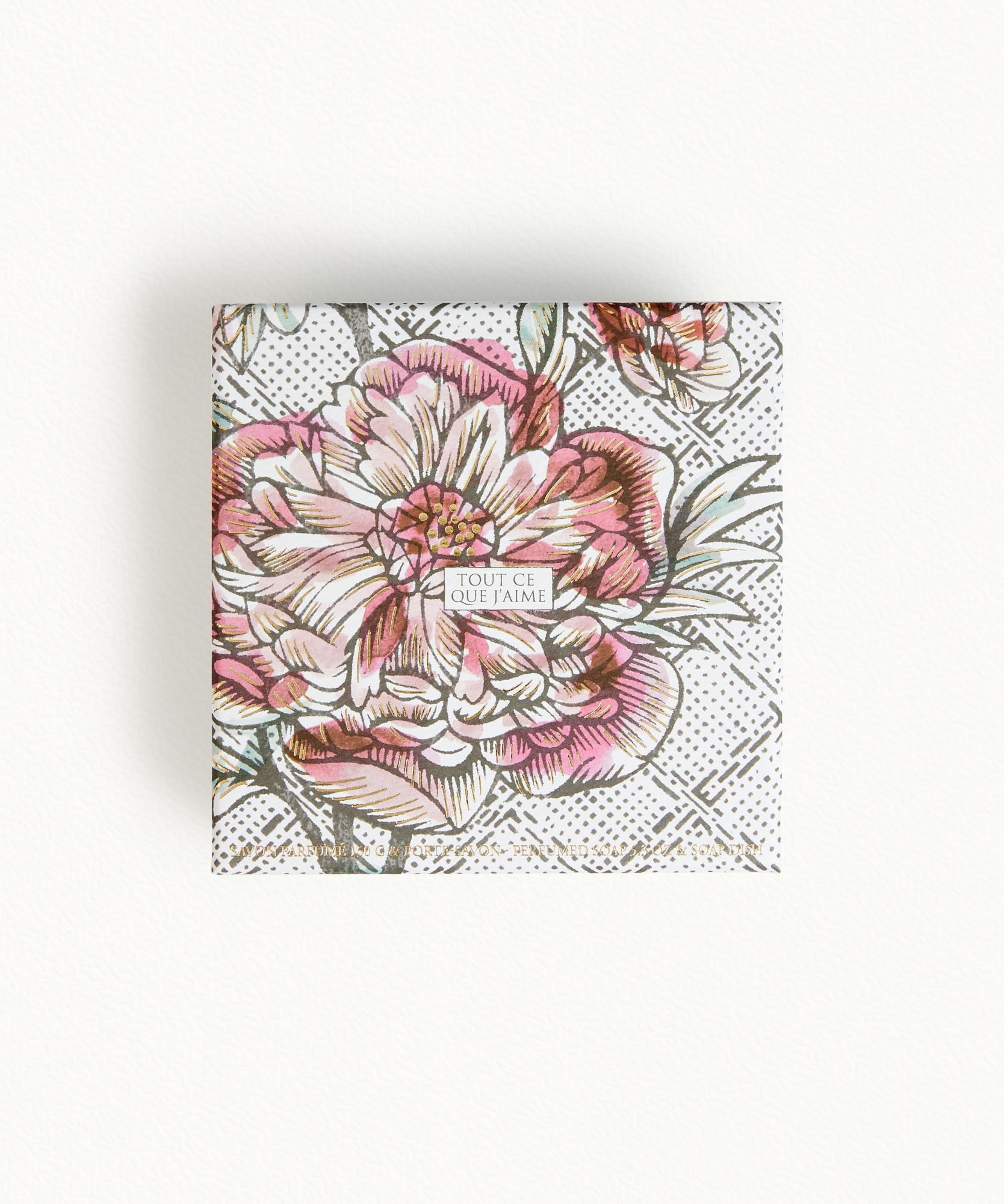 Ma Rose  Savon & porte savon - 150 g + 11 x 11cm