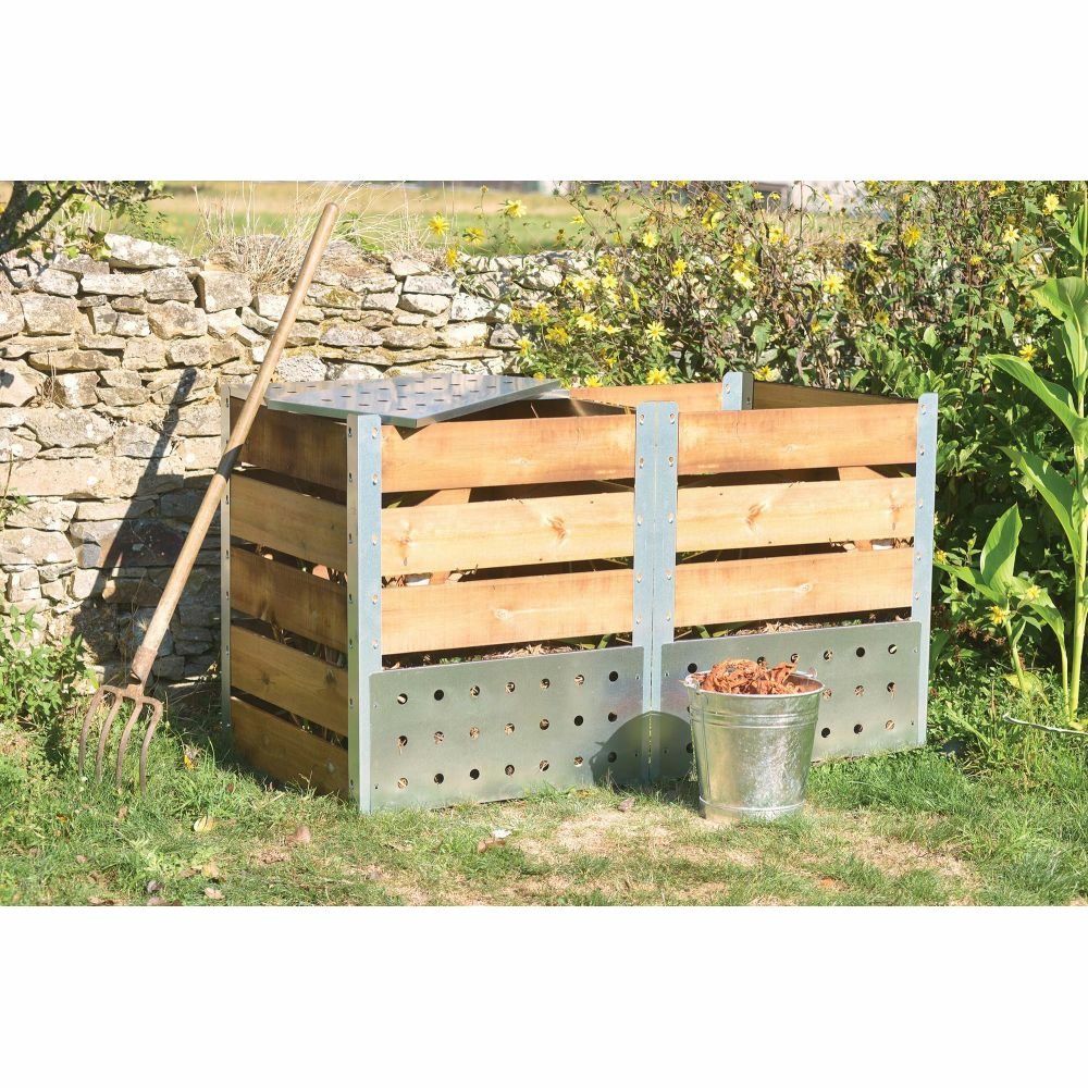 Extension pour silo à compost acier et bois 470l