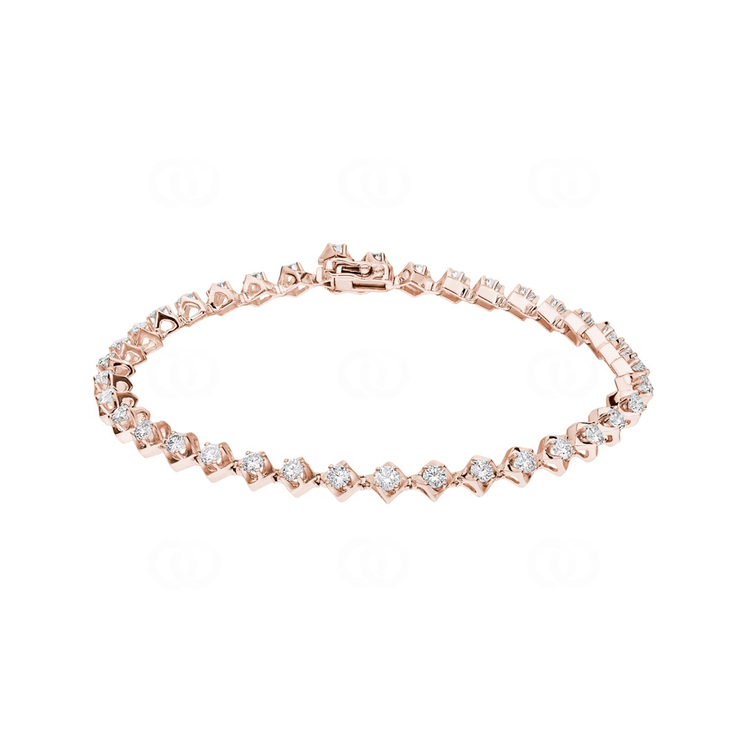 2.00 Karat Diamanten Tennisarmband 750/18 K Roségold