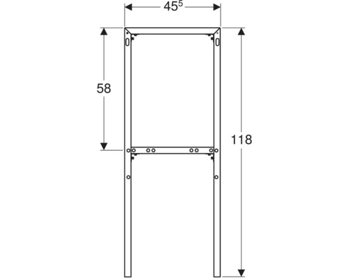 GEBERIT Monolith afstandhouder geschikt voor H101 + H114 cm 131.011.00.1
