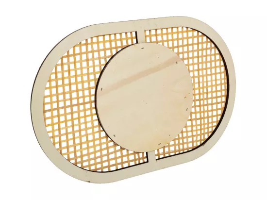 Miroir en bambou marron 42x28x1h