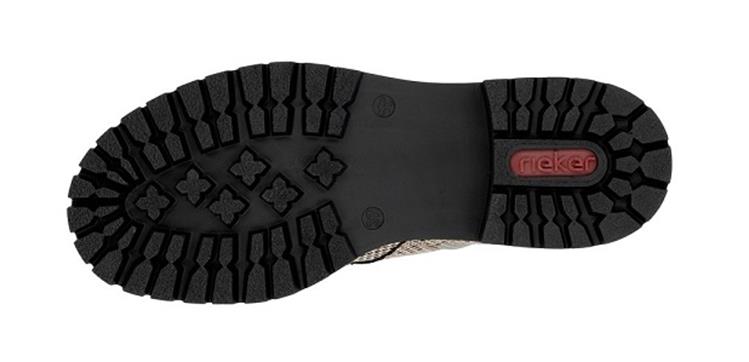 Rieker 72617 beige-schwarz/schwarz