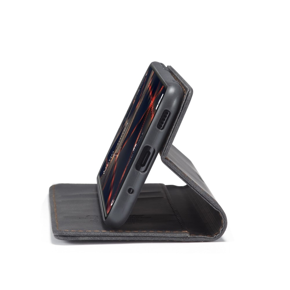 Samsung Galaxy S20 FE / S20 FE 5G Leder Tasche Flip Wallet Etui mit Kartenfächern - Schwarz
