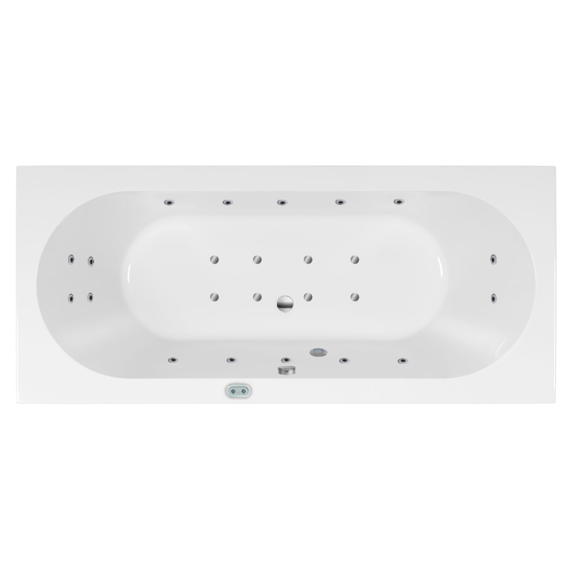 Lambini Designs Round Bubbelbad Silent 190x90cm 10 4 2 hydro en 8 aero jets   kleurenlamp