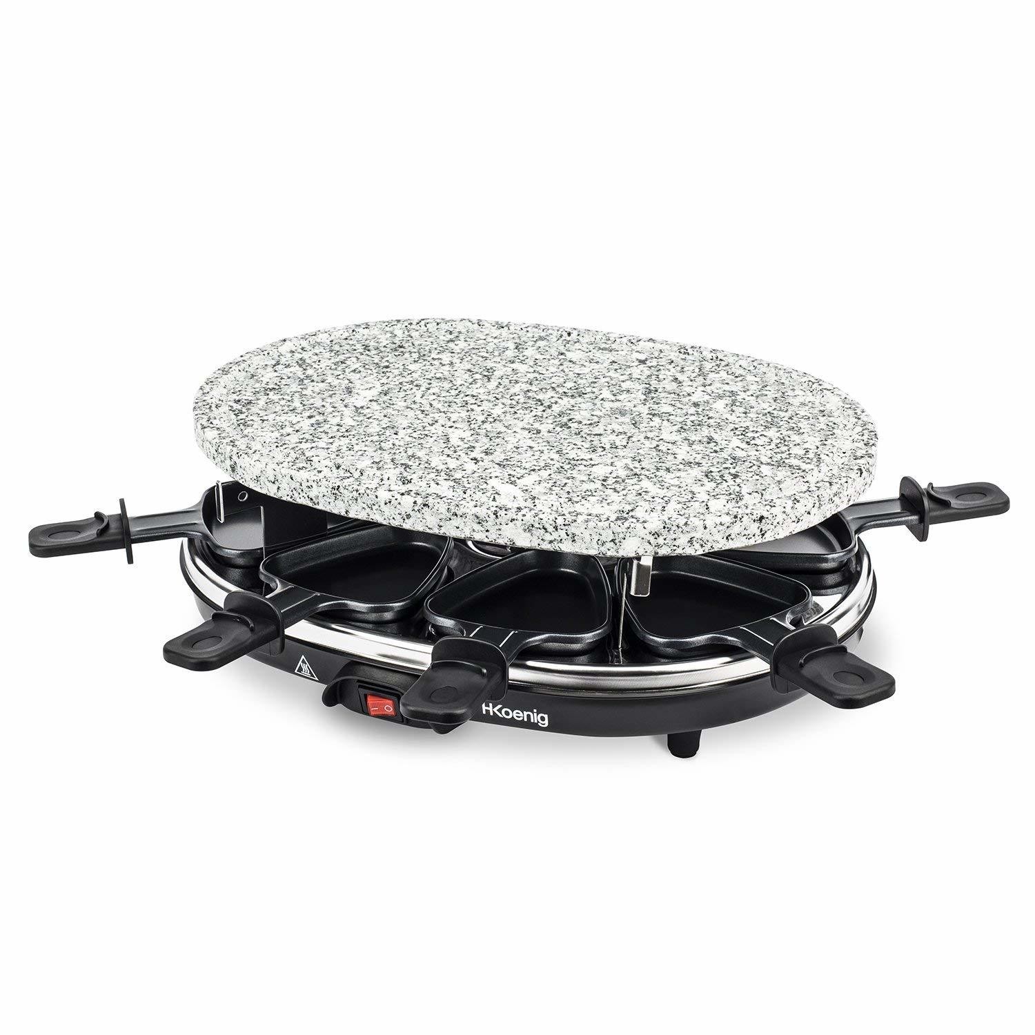 Hkoenig Appareil à raclette + pierre à griller RP85