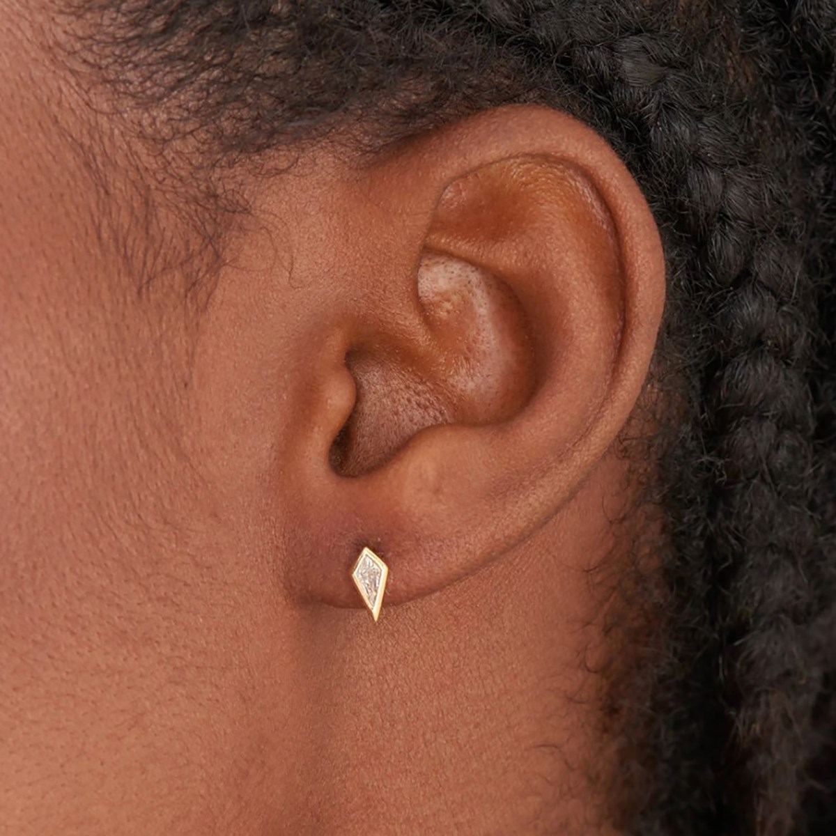Boucle d'oreille individuelle Ania Haie 'Til Dawn losange doré