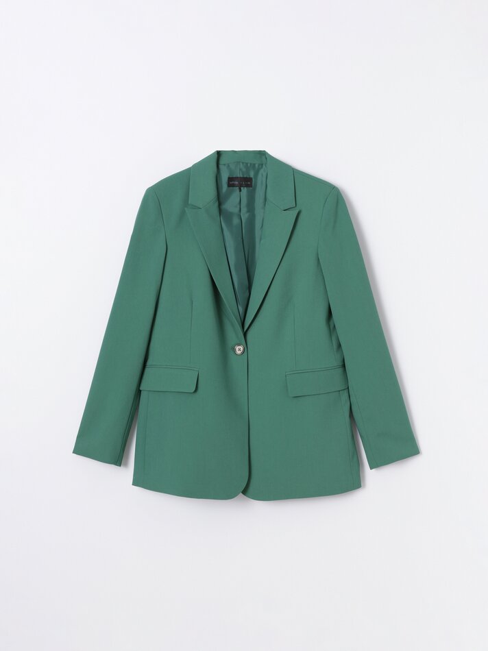 Blazer com gola de lapela - Verde