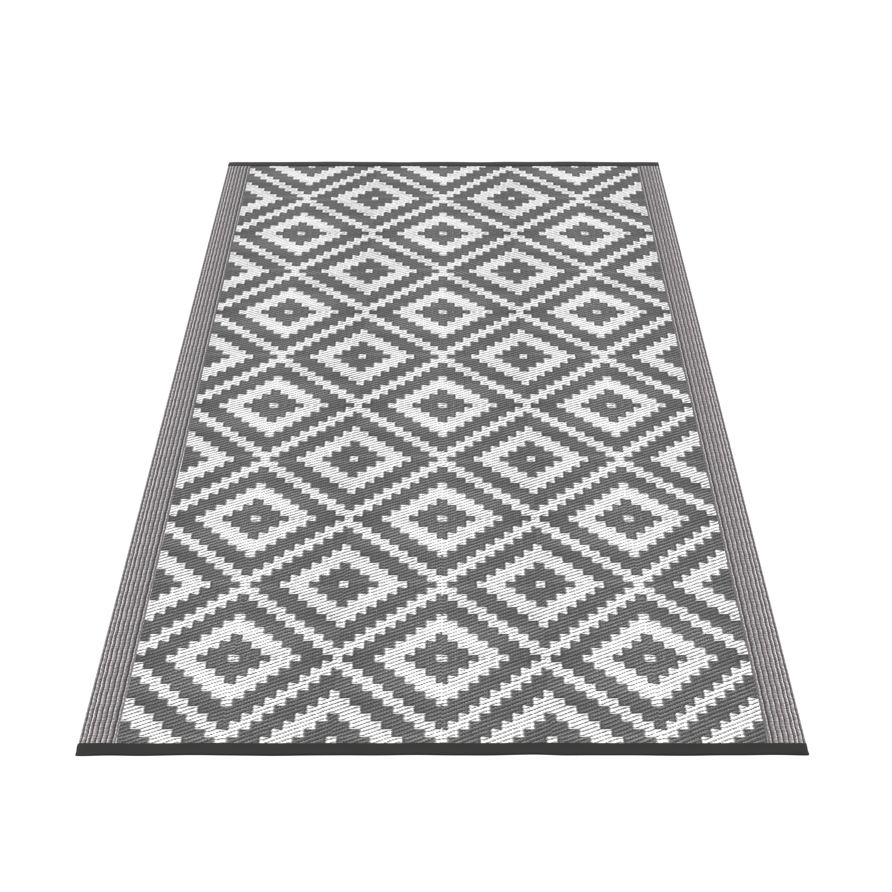 Outdoor Teppich KALUA 240 x 150 cm grau/weiss