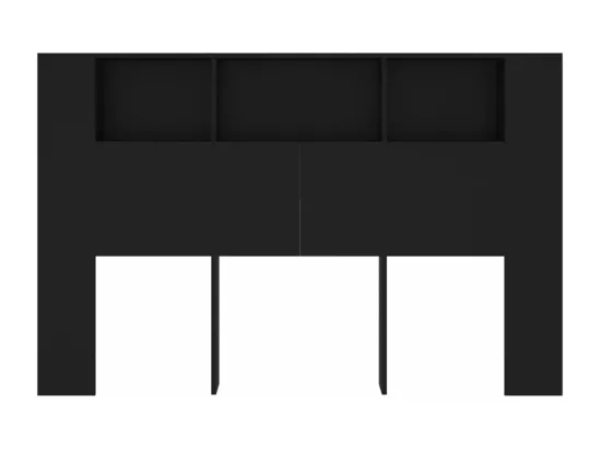 Armoire de tête de lit Noir 160x18,5x104,5 cm