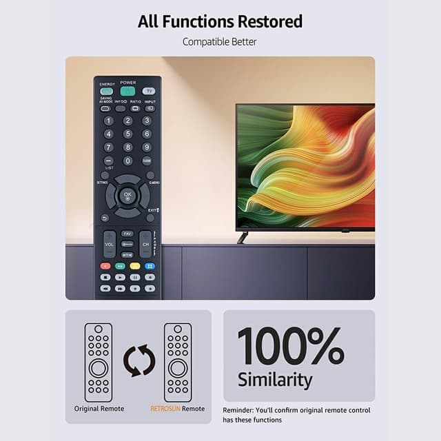 TV fjernbetjening Erstatning for AKB73655806 Til LG TV