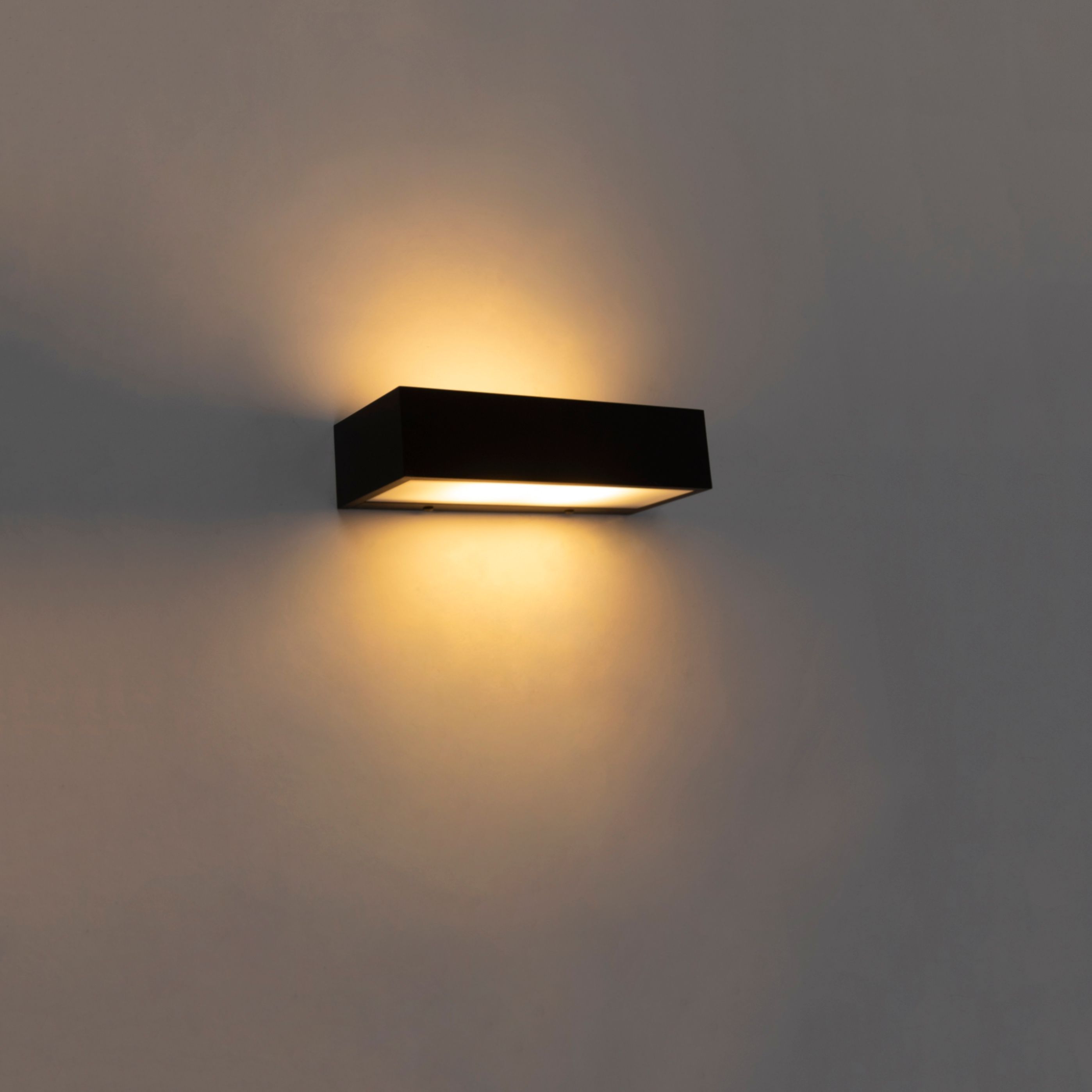 Design langwerpige wandlamp zwart 25cm - Houx