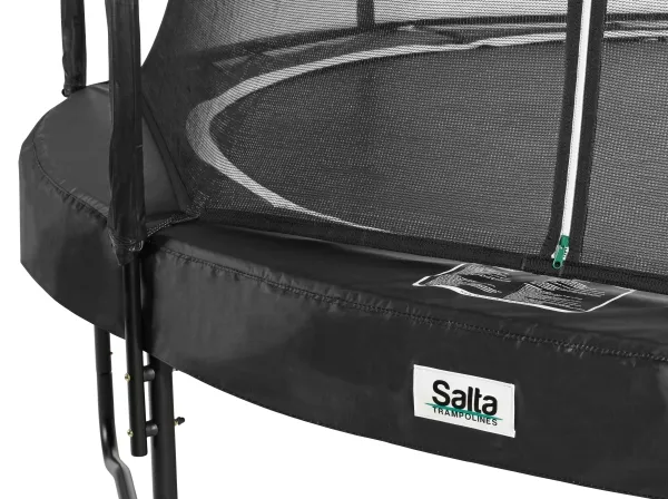 Salta 555-17 PBE, Trampolin, Rund, 150 kg, Safety net, Sort
