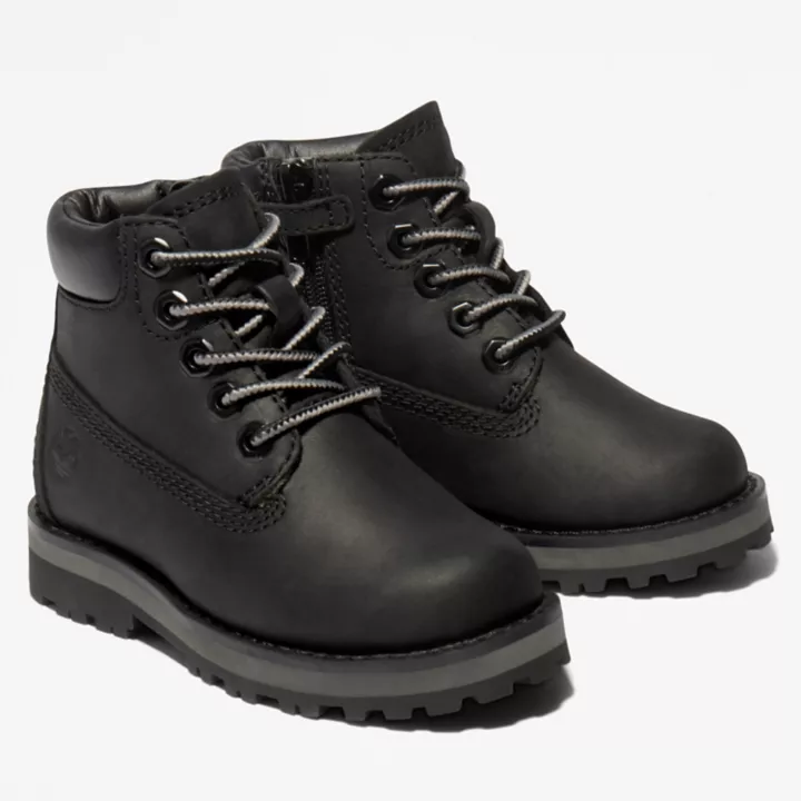 Bota infantil Courma Kid de 6 polegadas na cor preta.
