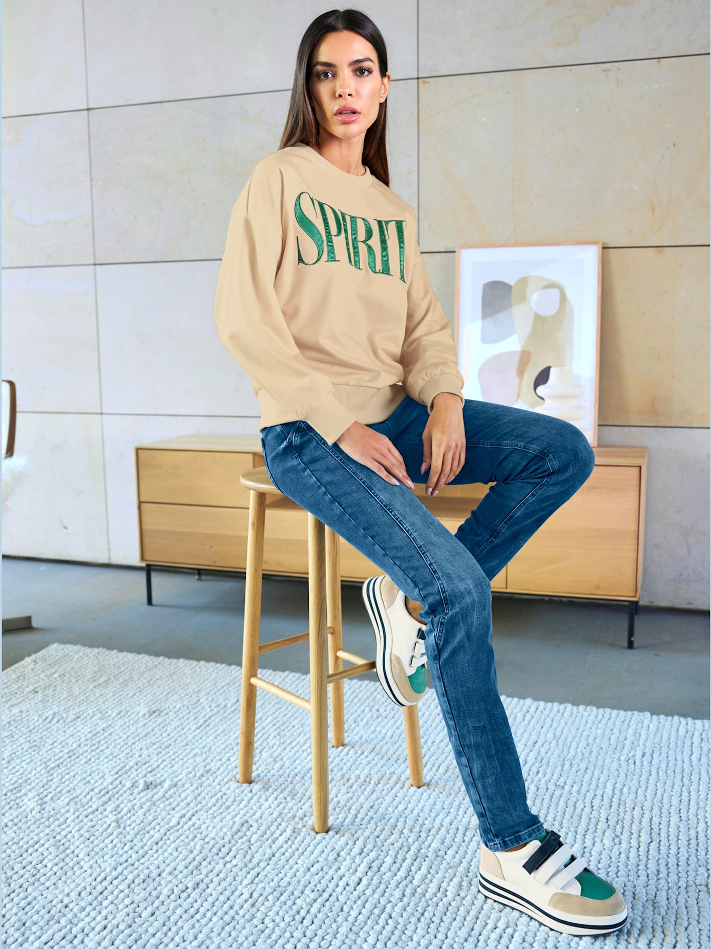 Sweat-shirt inscription tendance
