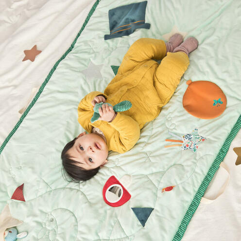 Joe tapis 2 en 1 éveil et sommeil Vert - LILLIPUTIENS